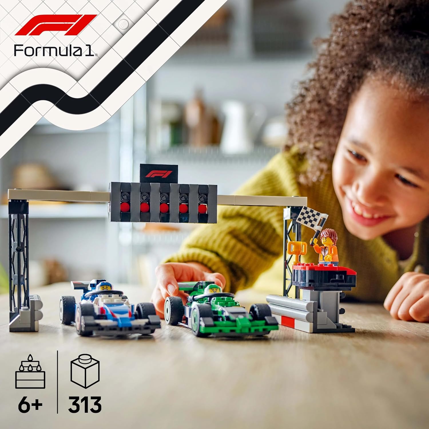 Lego F1® Grid with VCARB & Sauber Race Cars Kids Building Blocks 60474