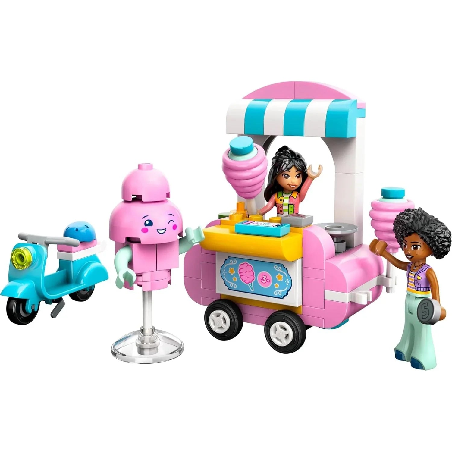 Lego Friends Cotton Candy Stand and Scooter Toy [LE42643] Age- 6 Years & Above