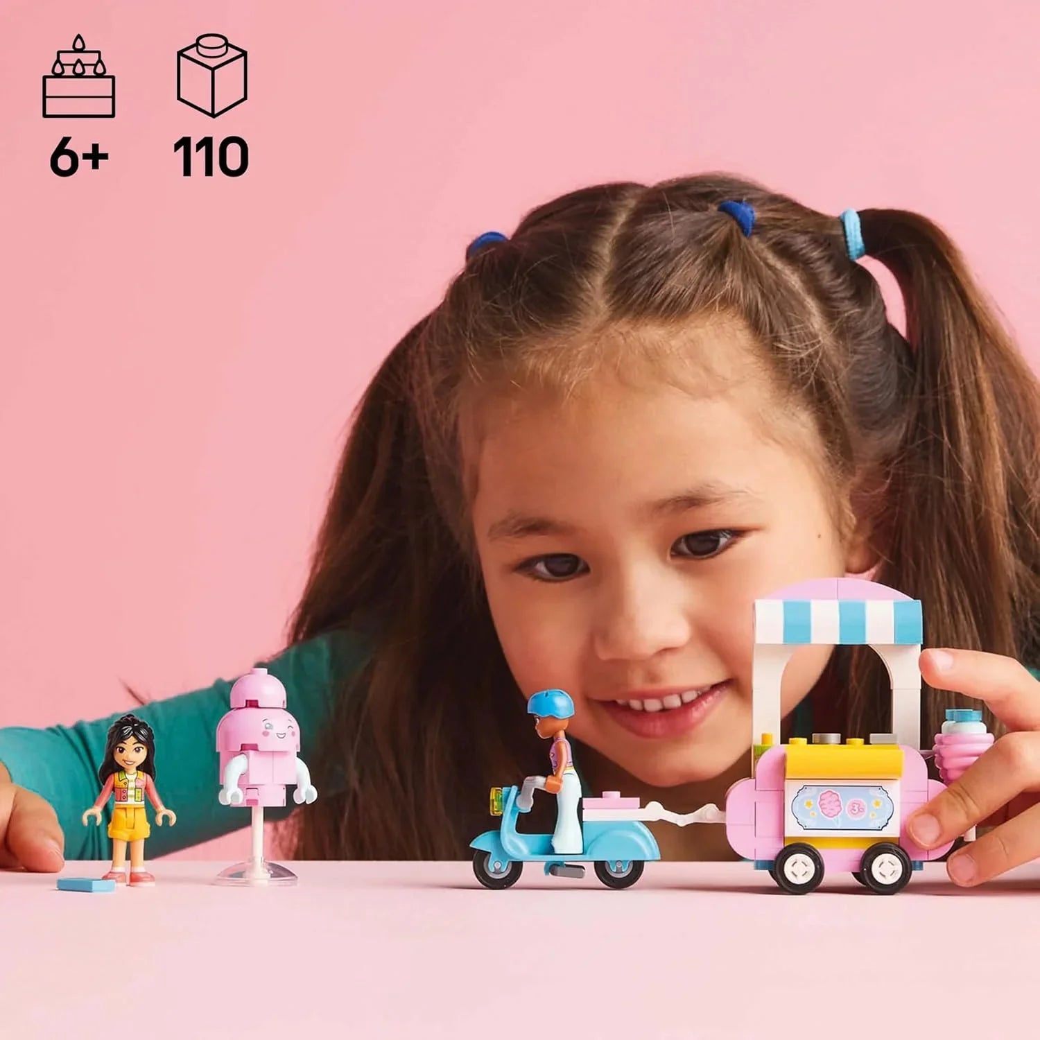 Lego Friends Cotton Candy Stand and Scooter Toy [LE42643] Age- 6 Years & Above