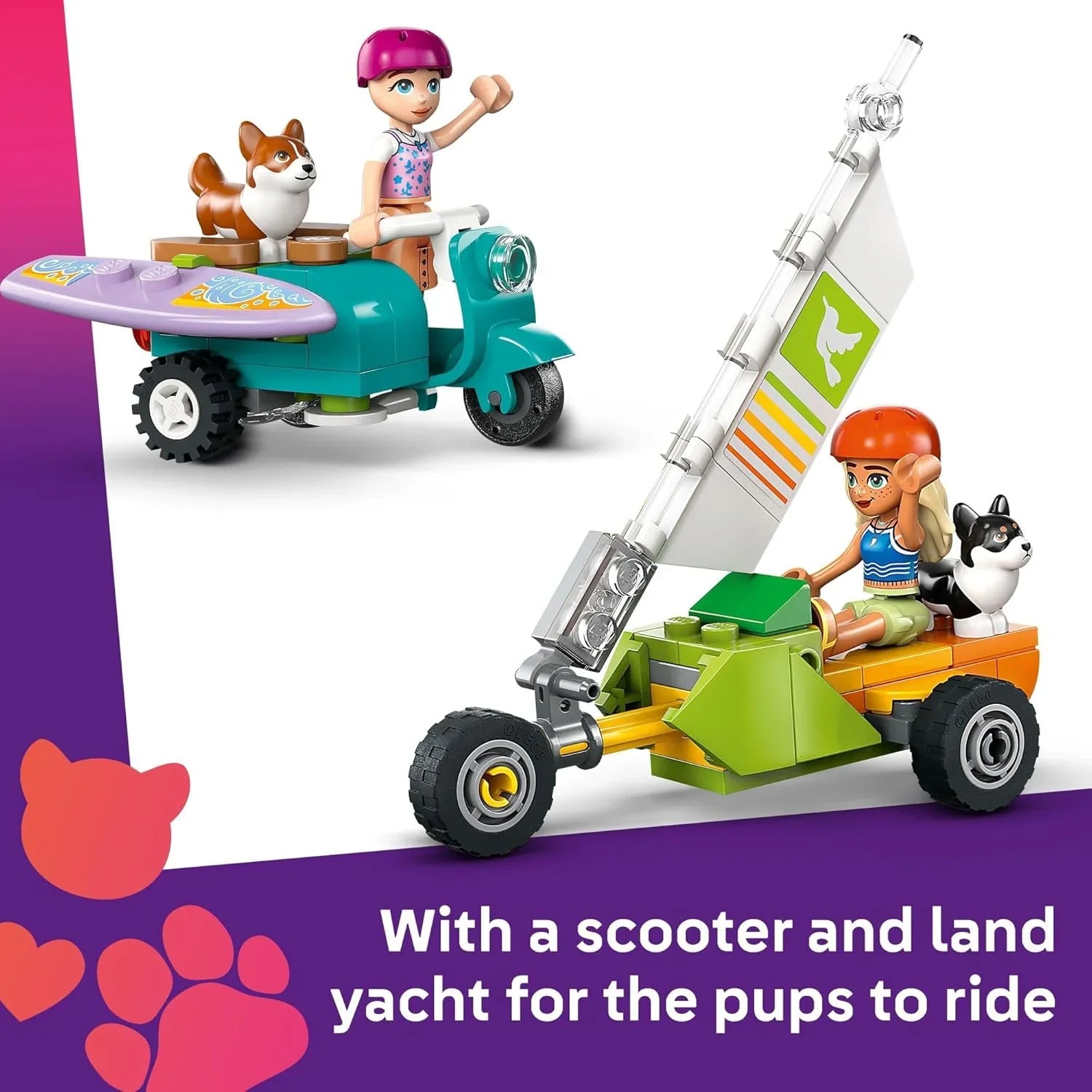  Lego Friends Surfing Dogs and Scooter Adventure [LE42641] Age- 6 Years & Above