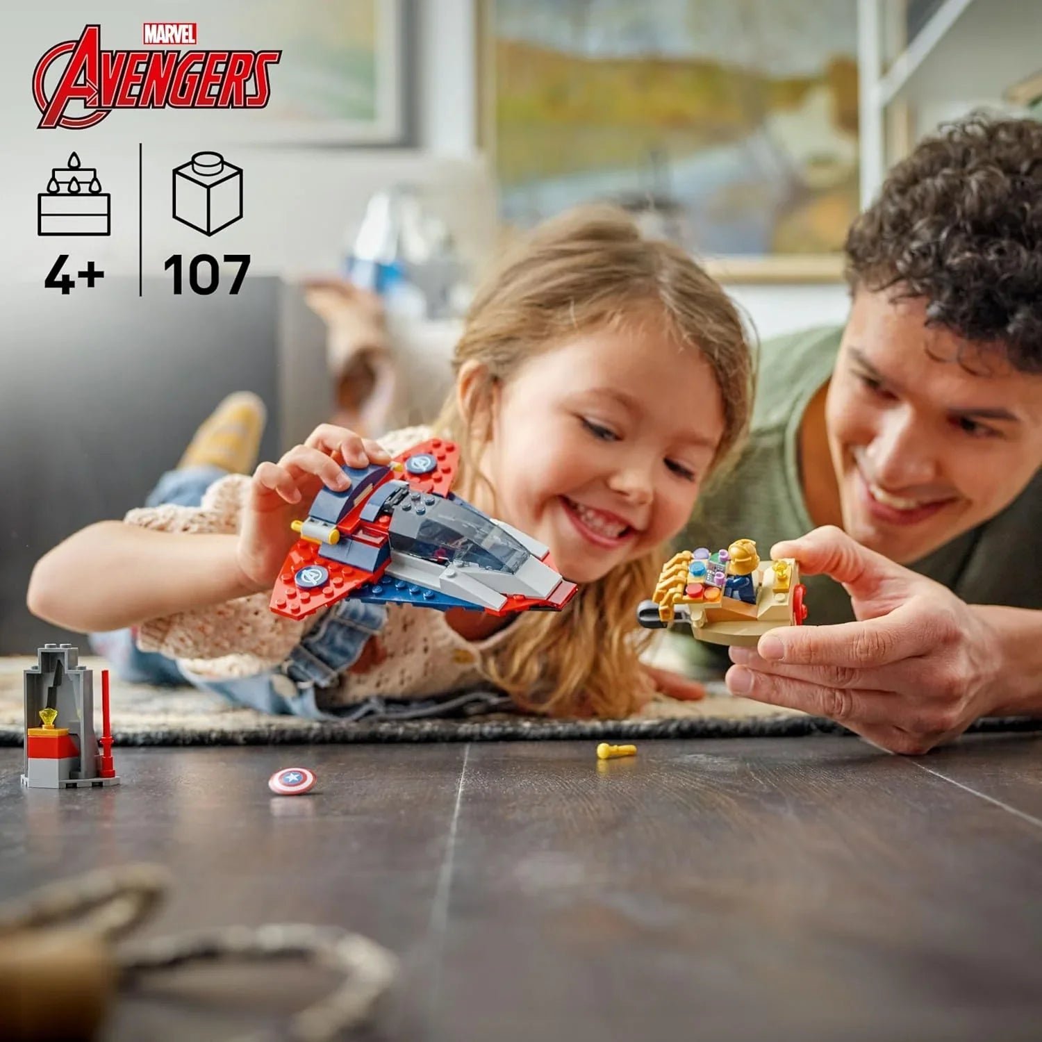 Lego Marvel Captain America vs. Thanos [LE76319] Age- 4 Years & Above