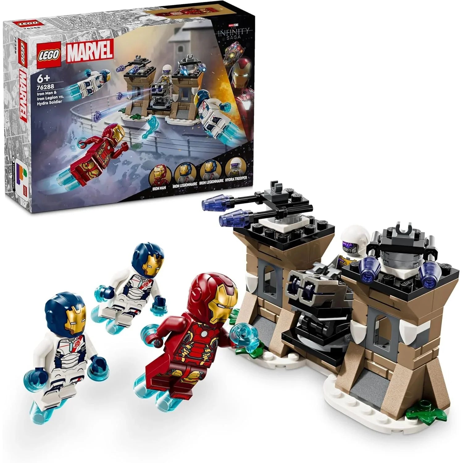 Lego Marvel Iron Man & Iron Legion vs. Hydra Soldier [LE76288] Age- 6 Years & Above