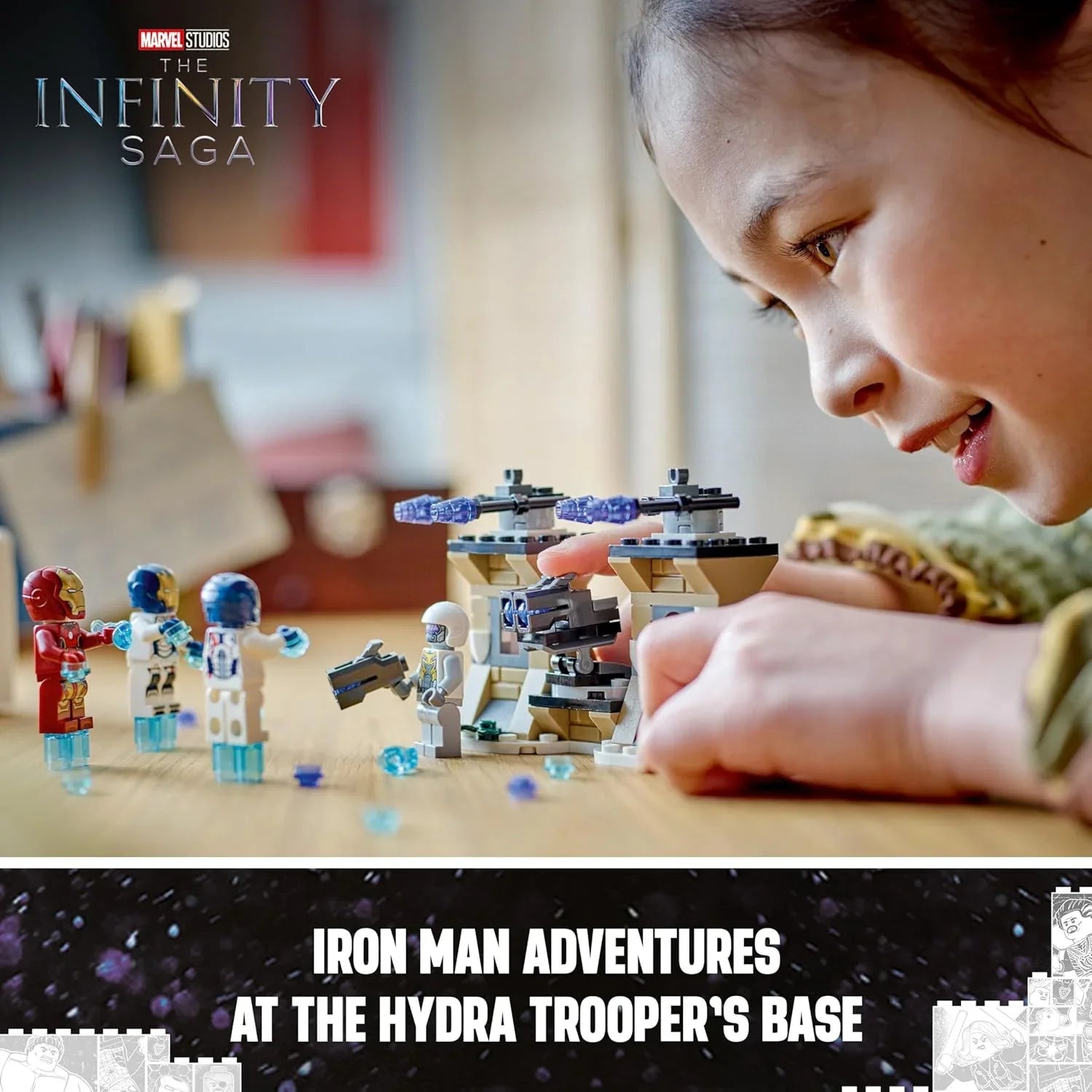 Lego Marvel Iron Man & Iron Legion vs. Hydra Soldier [LE76288] Age- 6 Years & Above