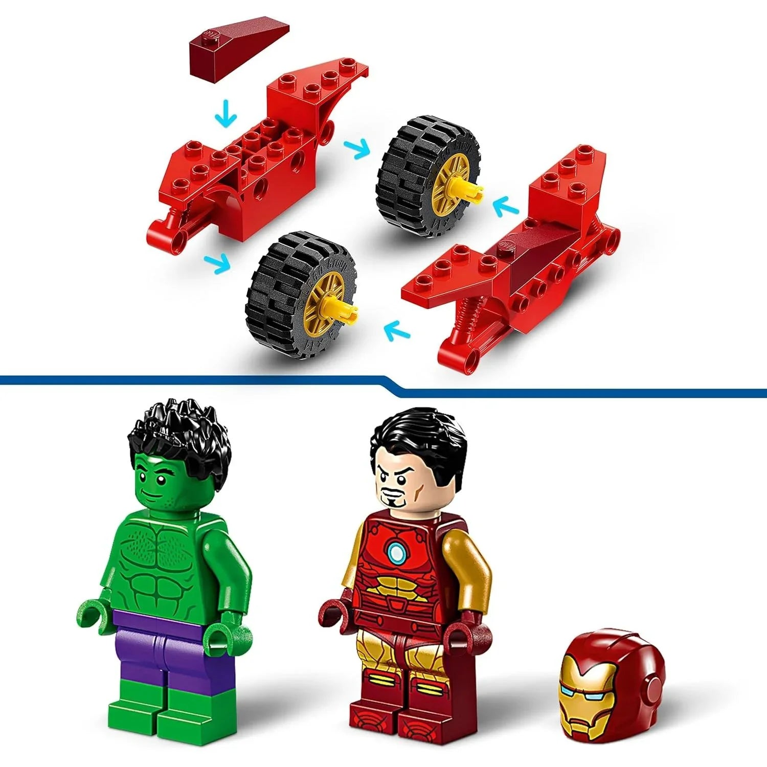 Lego Marvel Iron Man with Bike and The Hulk [LE76287]  Age- 4 Years & Above