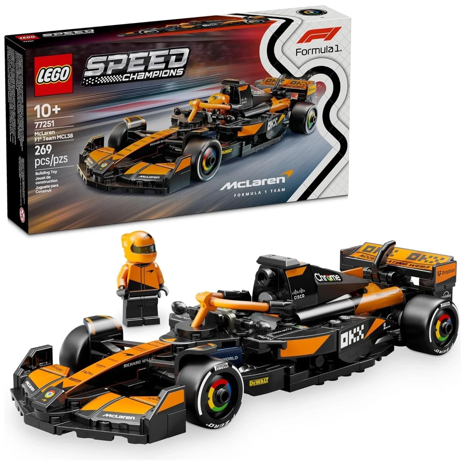 Lego McLaren F1® Team MCL38 Race Car Kids Building Blocks 77251 Age- 8 Years & Above