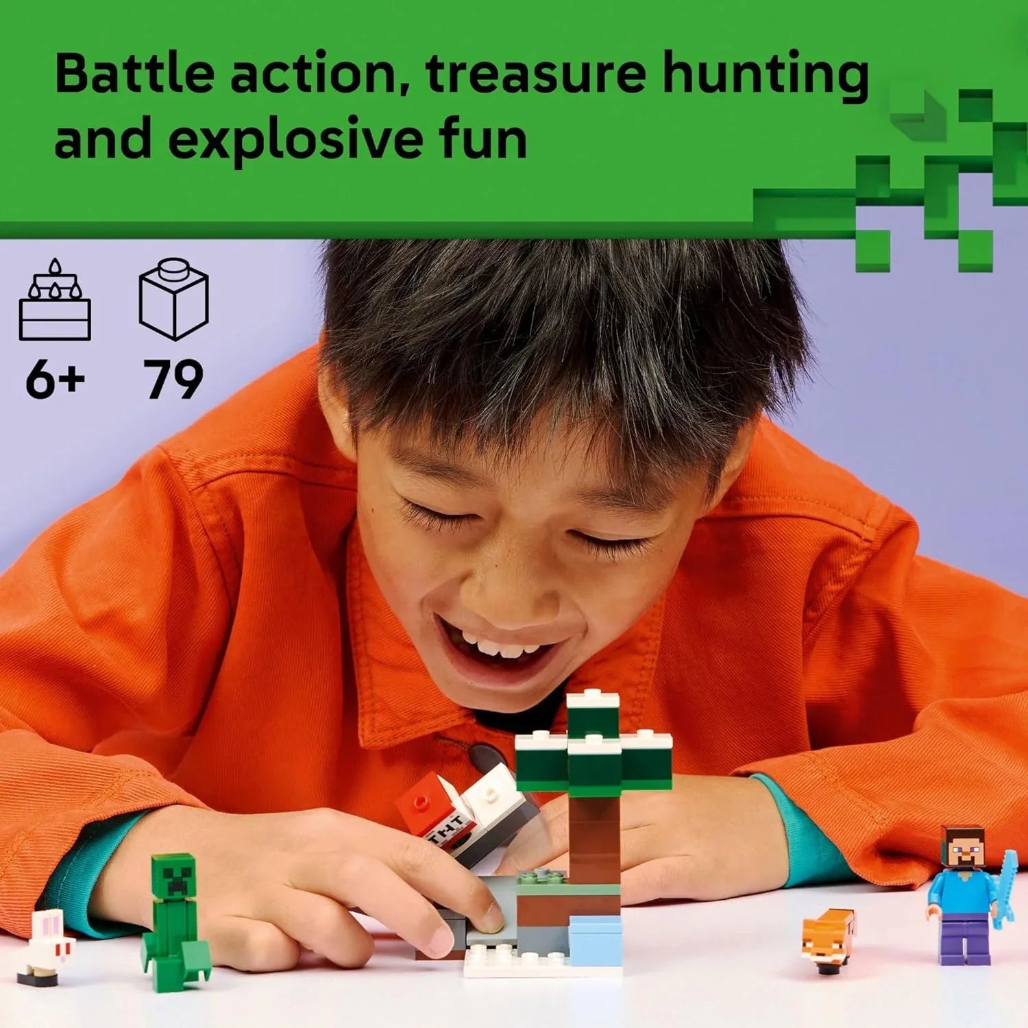 Lego Minecraft Steve’s Taiga Adventure 21583 Age- 6 Years and Above