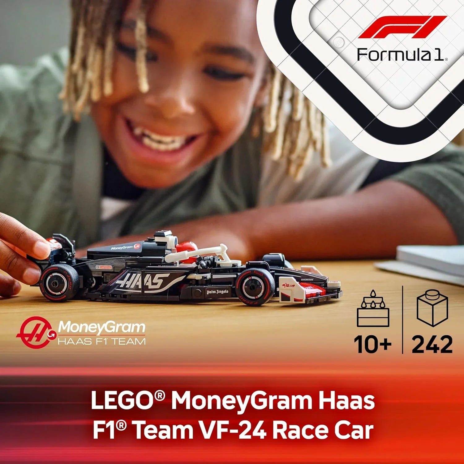 Lego MoneyGram Haas F1® Team VF-24 Race Car Kids Building Blocks 77250 Age- 8 Years & Above