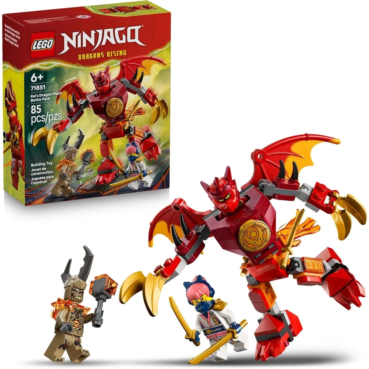 Lego NINJAGO Kai’s Dragon Mech Battle 71851 Age- 6 Years and Above