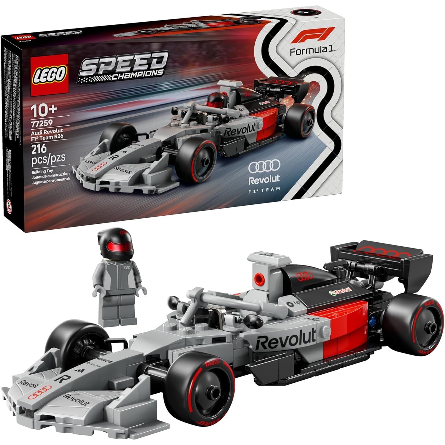 Lego Speed Champions  Audi Revolut F1® Team R26 Race Car 77259 Age- 10 Years & Above