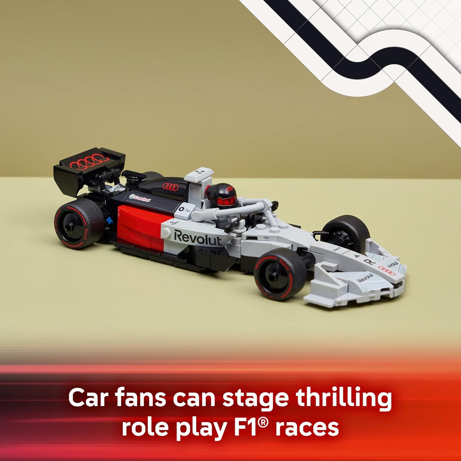 Lego Speed Champions  Audi Revolut F1® Team R26 Race Car 77259 Age- 10 Years & Above