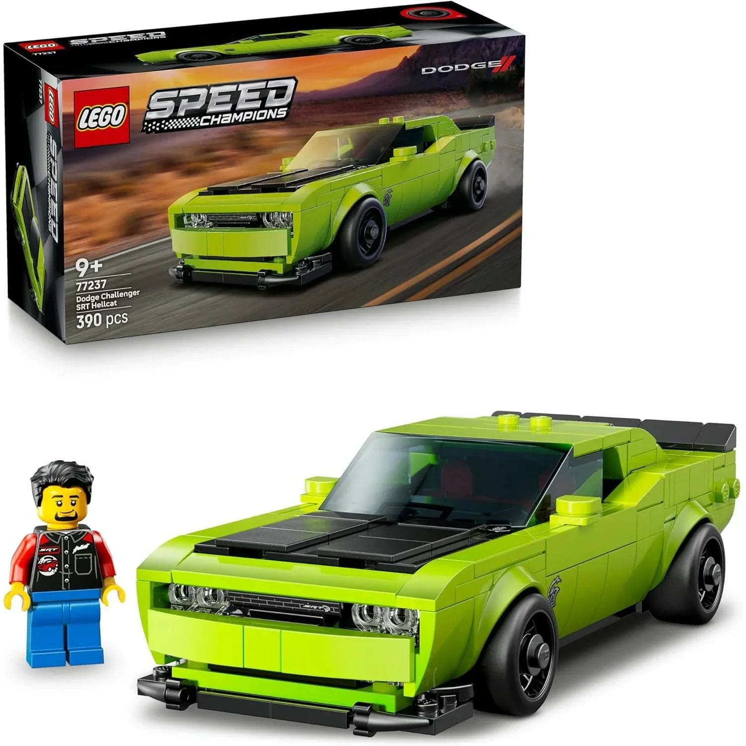 Lego Speed Champions Dodge Challenger SRT Hellcat Sports Car [LE77237] Age- 9 Years & Above