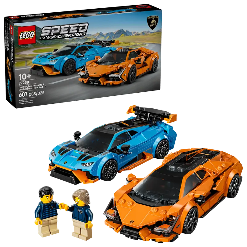 Lego Speed Champions Lamborghini Revuelto and Huracan Sto Building Blocks 77238 Age- 9 Years & Above