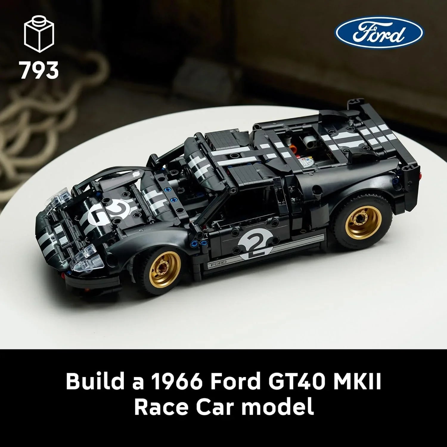 Lego Technic 1966 Ford GT40 MKII Race Car 42223 Age- 18 Years and Above