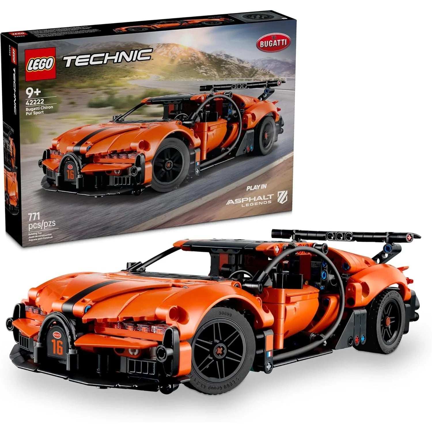 Lego Technic Bugatti Chiron Pur Sport Hypercar 42222 Age- 9 Years and Above