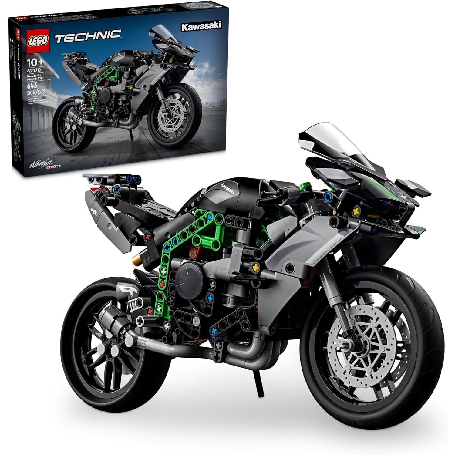 Lego Technic Kawasaki Ninja H2R Motorcycle 42170 Age- 10 Years & Above 