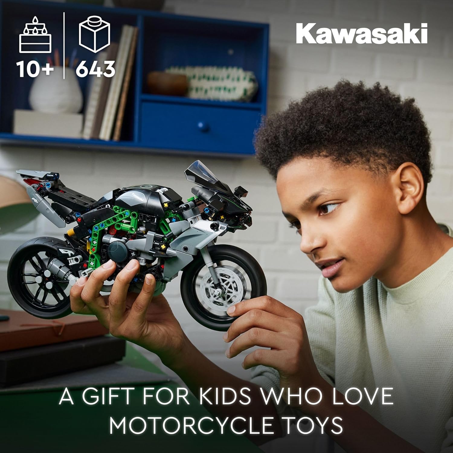 Lego Technic Kawasaki Ninja H2R Motorcycle 42170 Age- 10 Years & Above 