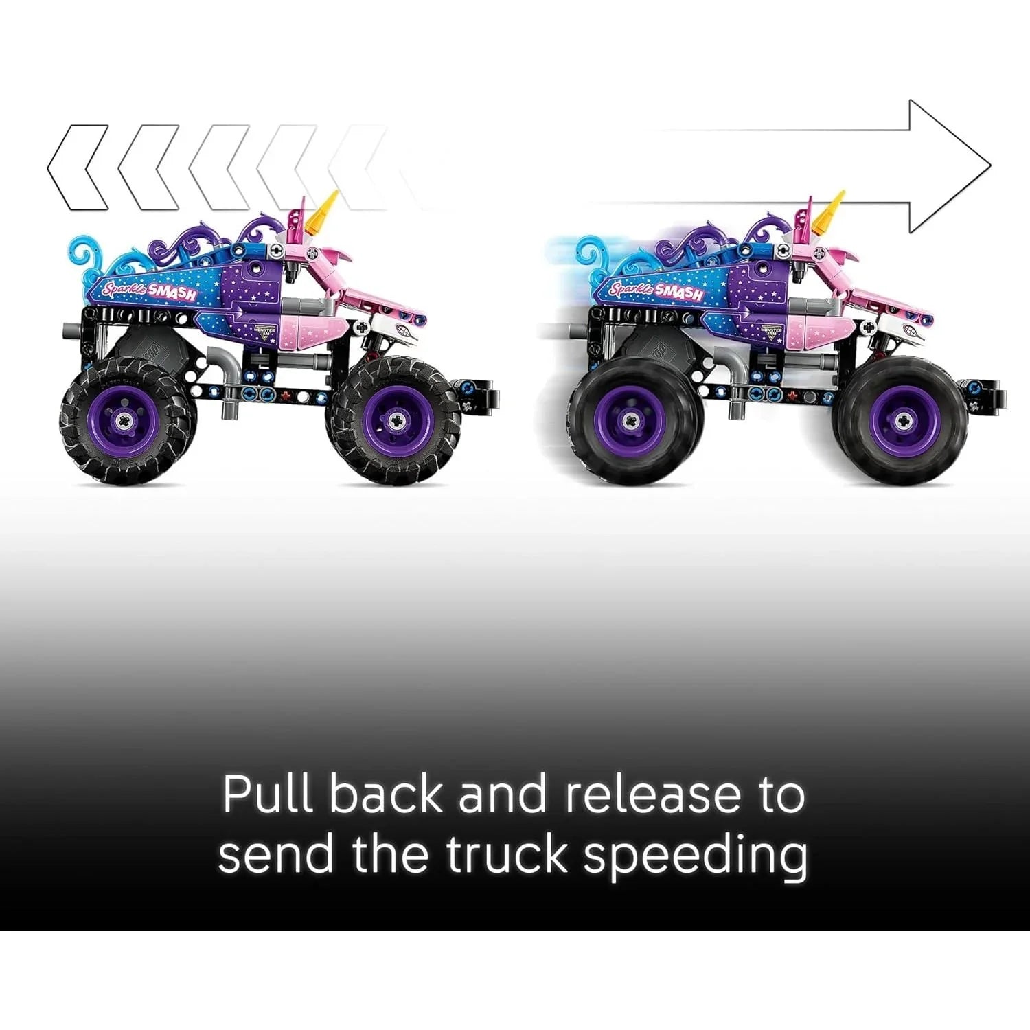 Lego Technic Monster Jam Sparkle Smash Pull-Back Truck 42220 Age- 7 Years and Above