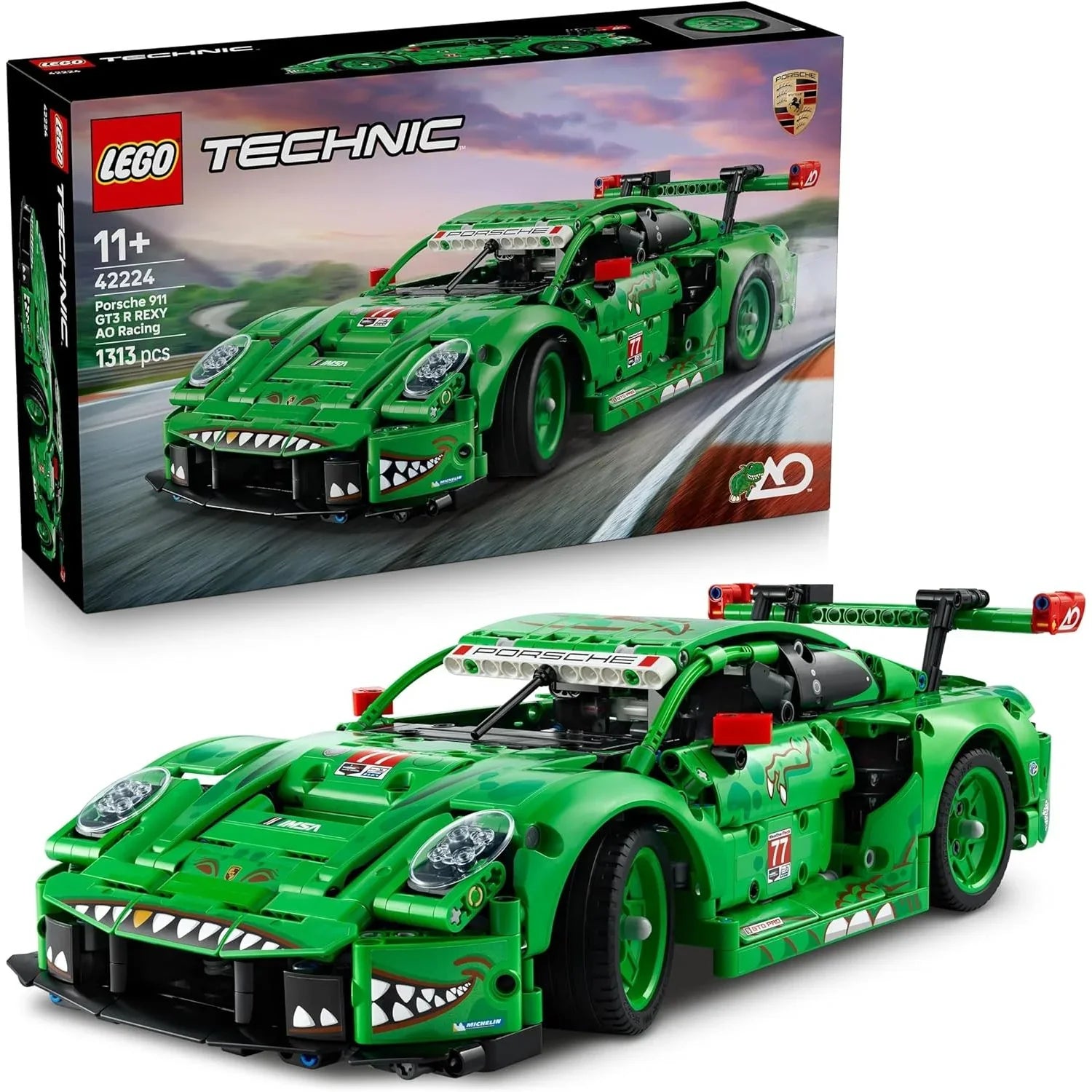 Lego Technic Porsche 911 GT3 R Rexy AO Racing Car 42224 Age- 11 Years and Above