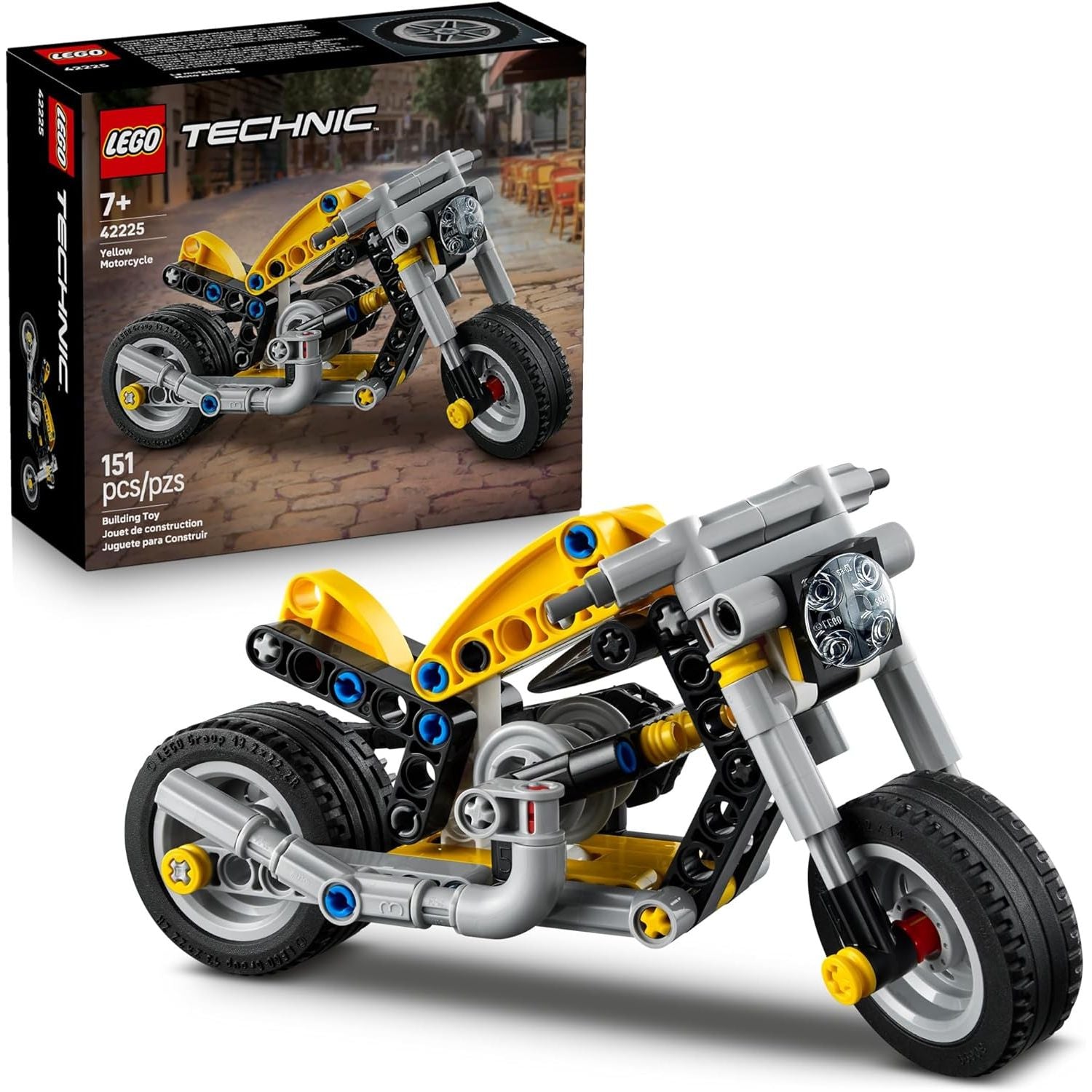Lego Technic Yellow Motorcycle 42225 Age- 7 Years & Above