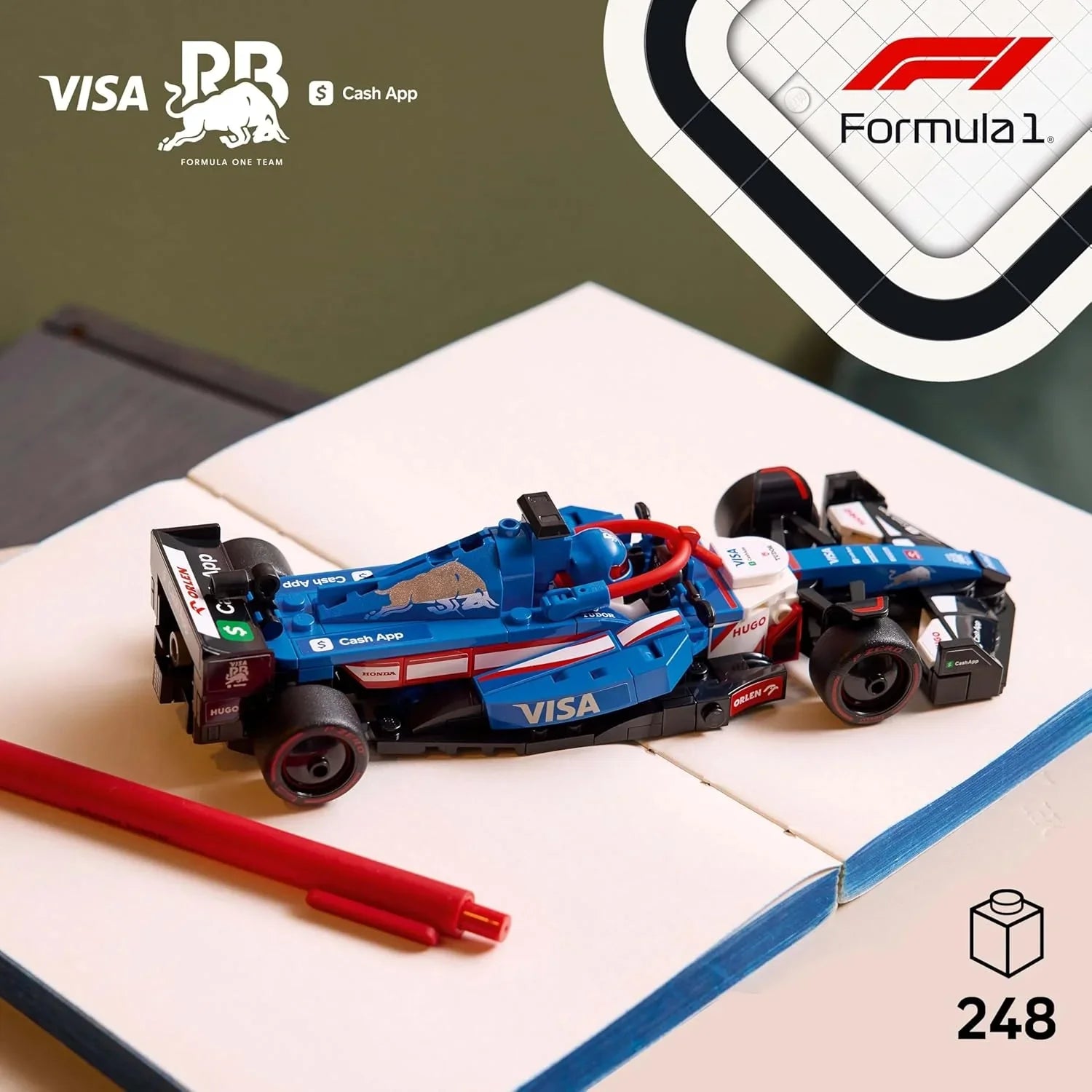 Lego Visa Cash App RB VCARB 01 F1® Race Car Kids Building Blocks 77246 Age- 8 Years & Above