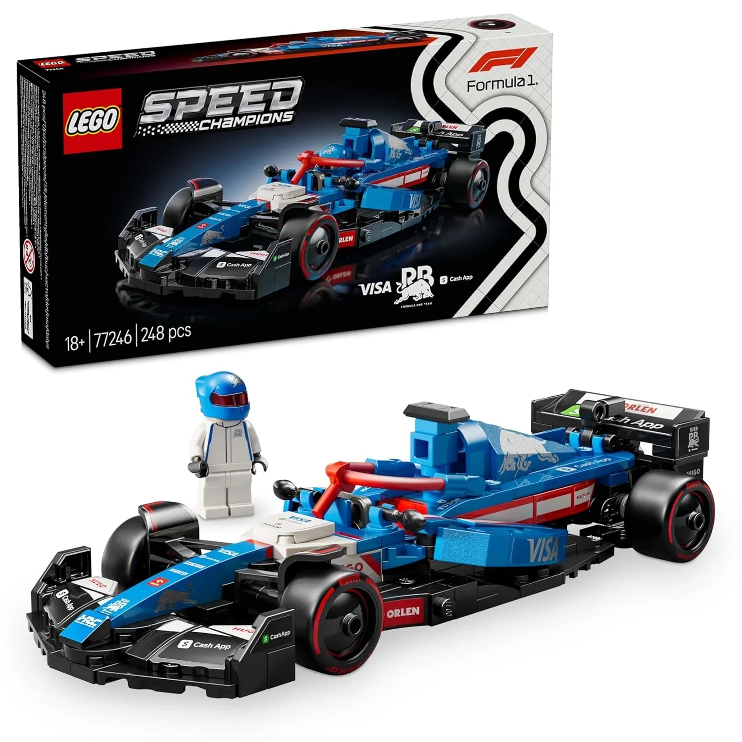Lego Visa Cash App RB VCARB 01 F1® Race Car Kids Building Blocks 77246 Age- 8 Years & Above