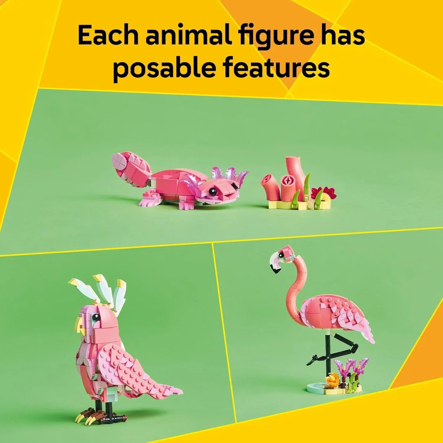 Lego Wild Animals: Pink Flamingo Kids Building Blocks 31170 Age- 8 Years & Above