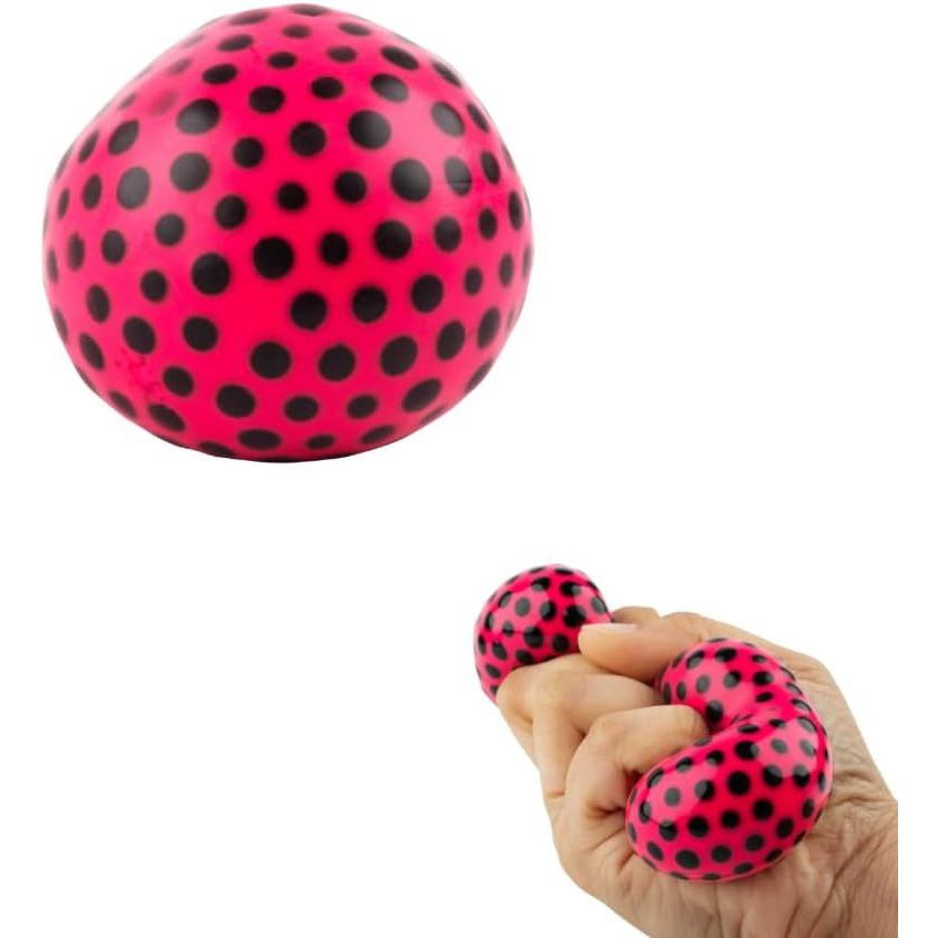 Light Up Squishy Ball Toys for Kids - 5cm Colorful Stress Relief Toy - Soft Silicone Fidget Sensory Ball with LED Lights - Safe, Non-Toxic - Age- 5 Years and Above