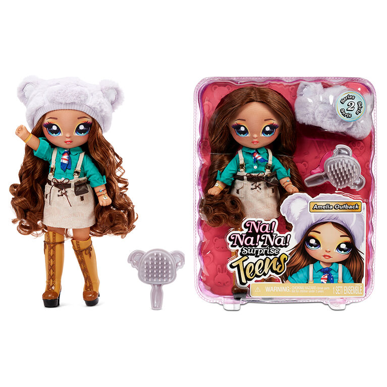 Na Na Na Lol Surprise Amelia Outback 11" Brunette Soft Fabric Doll Multicolor Age- 3 Years & Above