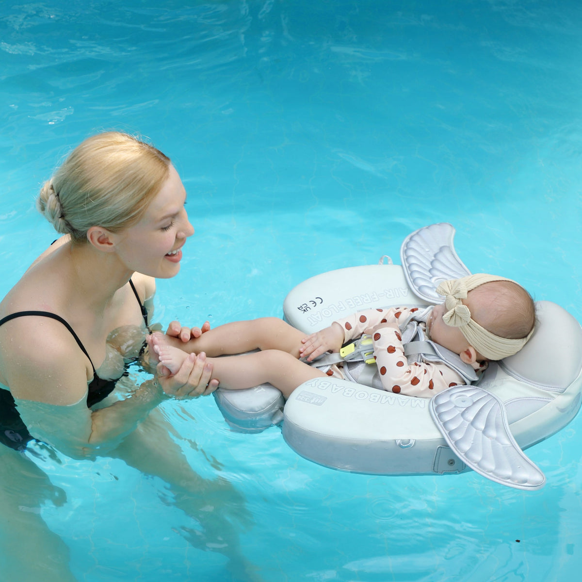 Mambobaby Baby Chest Swim Float Angel Sliver B503-108-W-Z Age- 3 Months to 3 Years