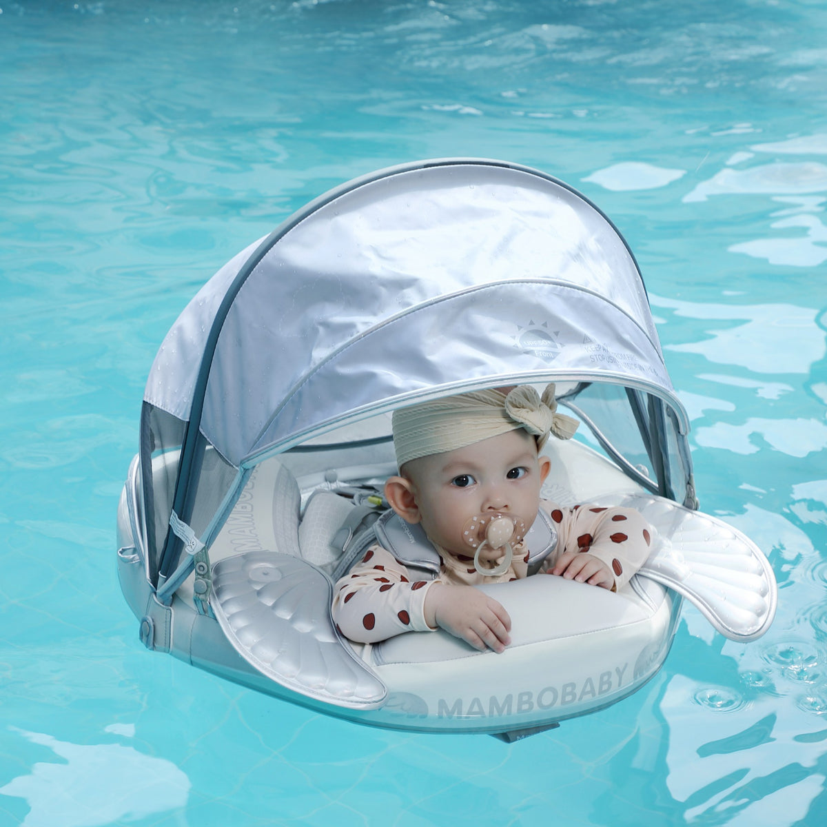Mambobaby Baby Chest Swim Float Angel Sliver B503-108-W-Z Age- 3 Months to 3 Years