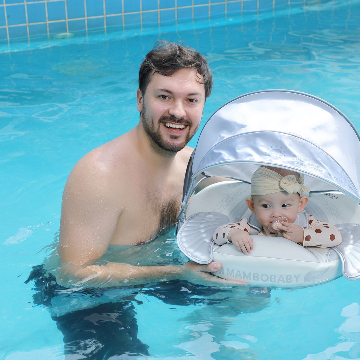 Mambobaby Baby Chest Swim Float Angel Sliver B503-108-W-Z Age- 3 Months to 3 Years