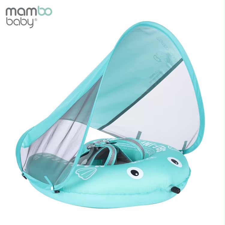 Mambobaby Baby Chest Swim Float with Canopy Dino Green B663-1 Age- 3 Months to 3 Years