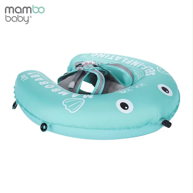 Mambobaby Baby Chest Swim Float with Canopy Dino Green B663-1 Age- 3 Months to 3 Years