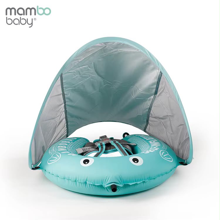 Mambobaby Baby Chest Swim Float with Canopy Dino Green B663-1 Age- 3 Months to 3 Years