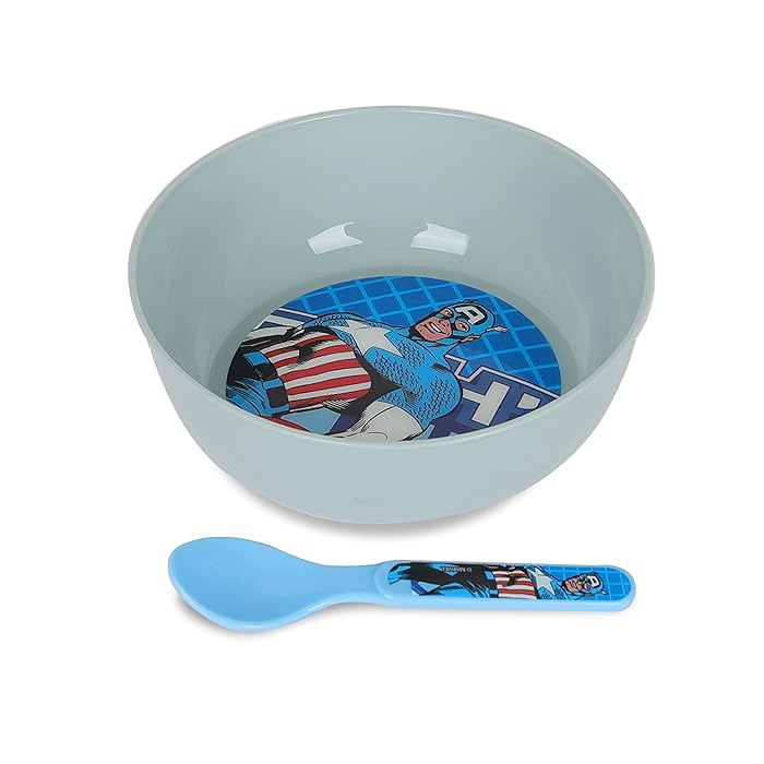 Marvel Comics Deep Bowl And Spoon Set TRHA23615 Age- 3 Years & Above
