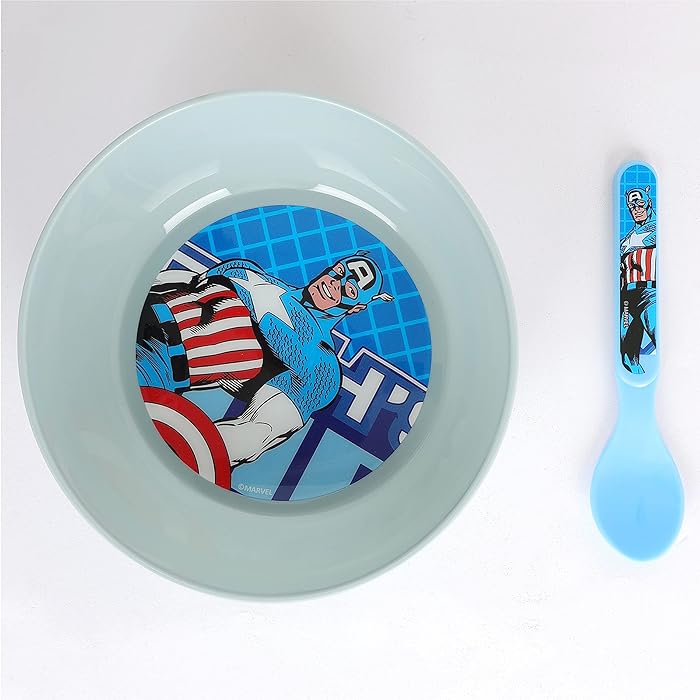Marvel Comics Deep Bowl And Spoon Set TRHA23615 Age- 3 Years & Above