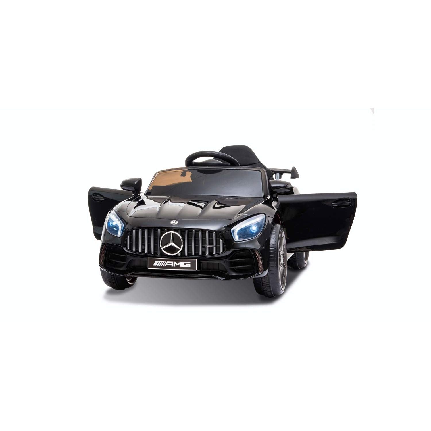 Mercedes AMG GTR 12V Kids Ride-On Car with Remote Control, Bluetooth & LED Lights Black Age- 3 Years & Above