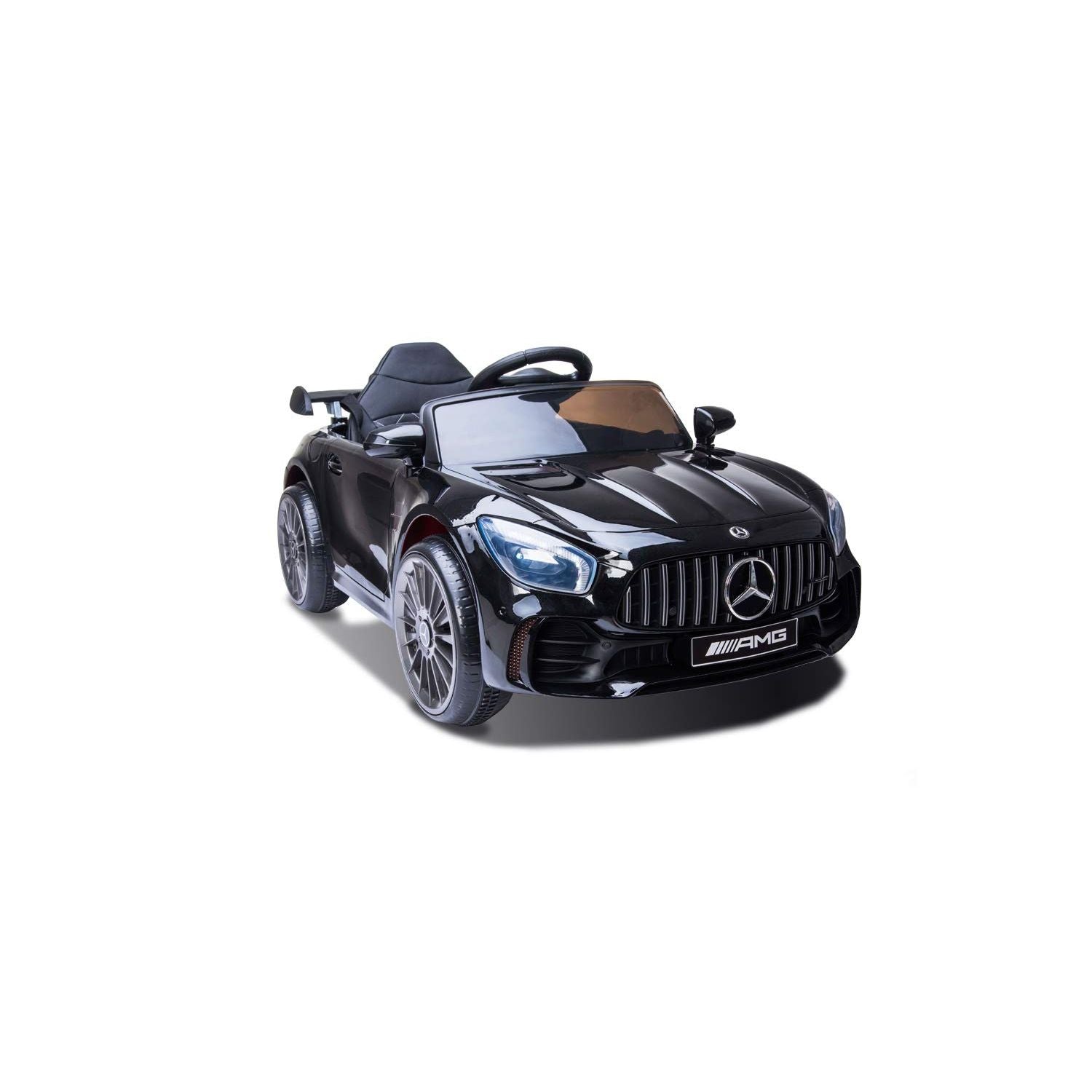 Mercedes AMG GTR 12V Kids Ride-On Car with Remote Control, Bluetooth & LED Lights Black Age- 3 Years & Above