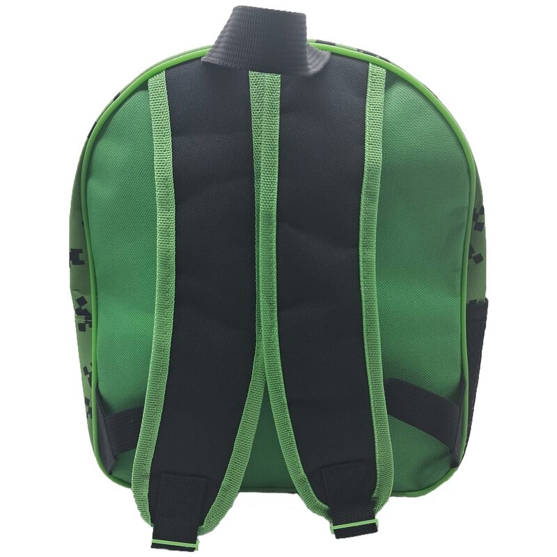 Minecraft 3D Printed Design Cute 3D Backpack 30 cm Green/Blue 1414 Age- 3 Years & Above