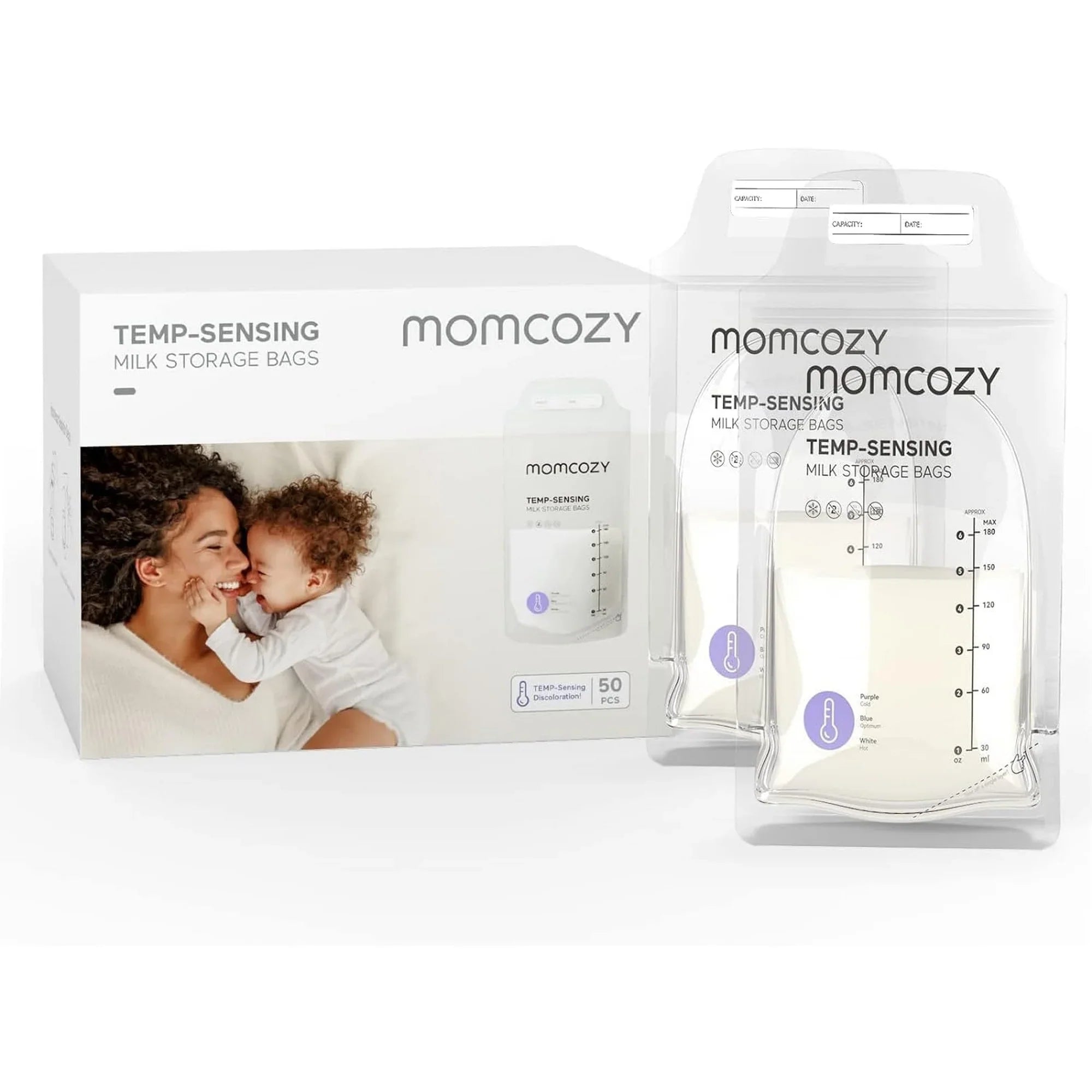 Momcozy Maternity Accessory Breastmilk BagTransparent- 50pcs  MS002-NA00NB-C