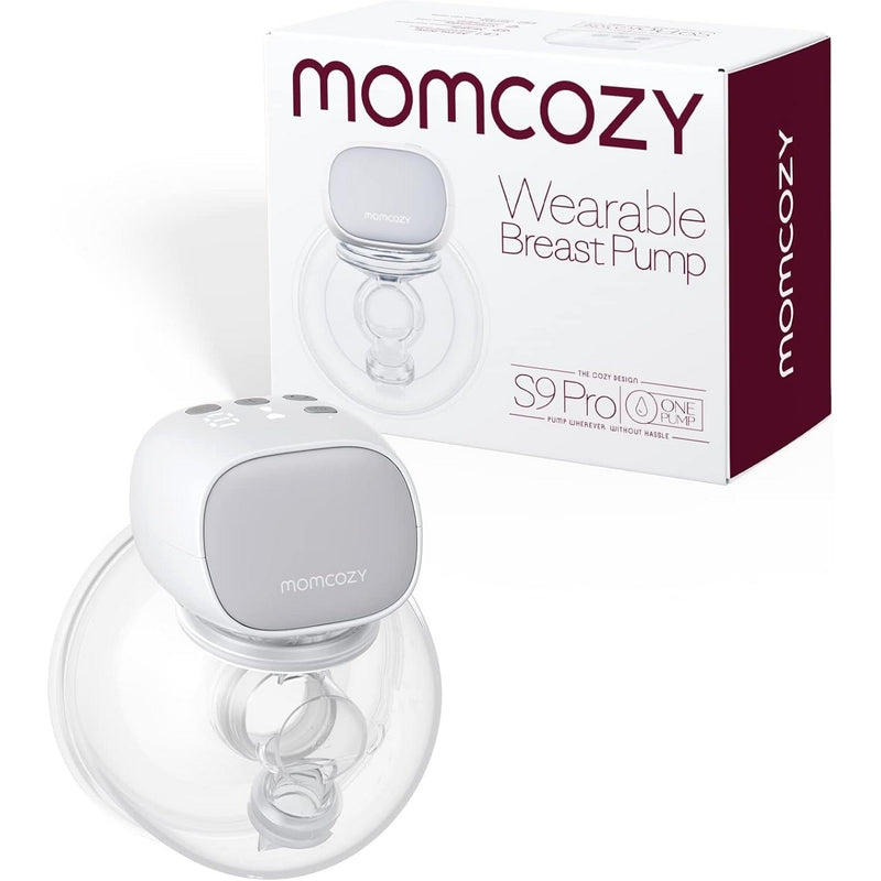 Momcozy S9 Pro Single Wearable, Hands-Free Breast Pump with LED Display,  with 2 Modes & 9 Levels Grey BP089-GR00BA-A