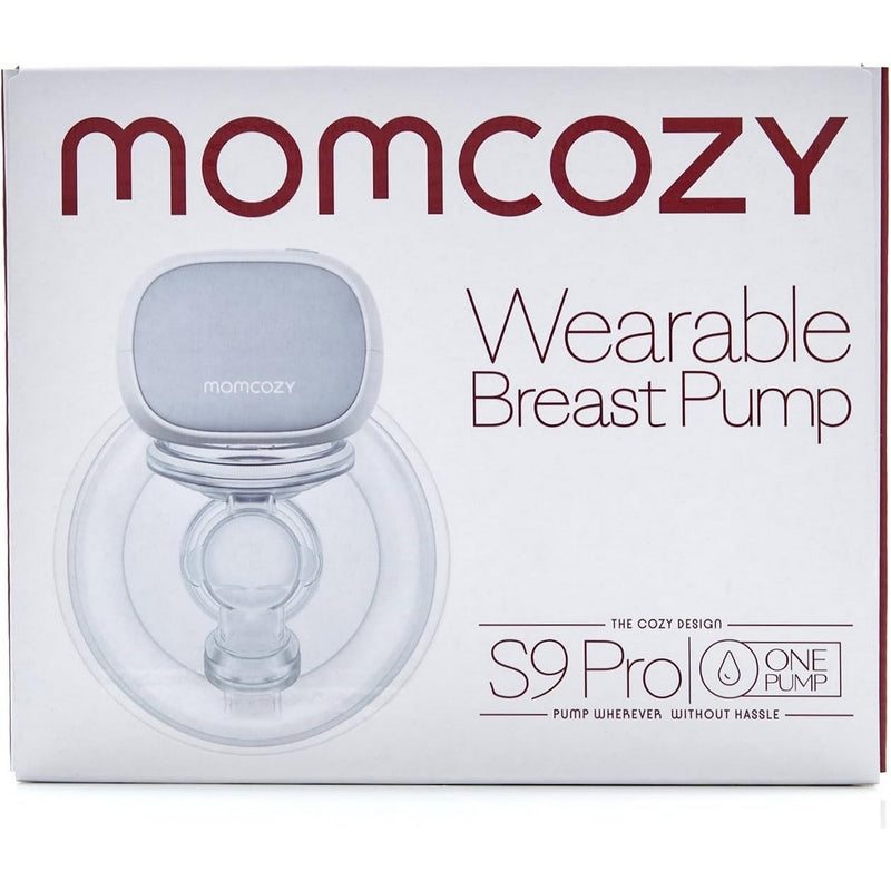 Momcozy S9 Pro Single Wearable, Hands-Free Breast Pump with LED Display,  with 2 Modes & 9 Levels Grey BP089-GR00BA-A