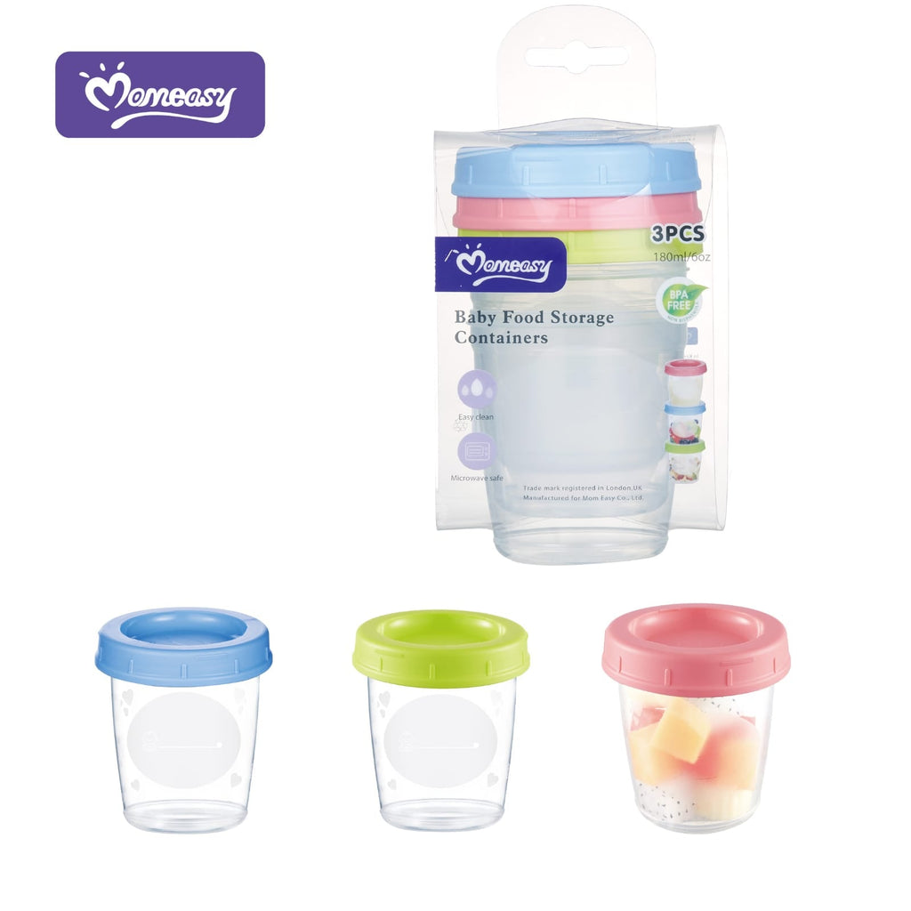 Momeasy 6oz Baby Food Storage Container Pack of 3 45823 Age- Newborn & Above