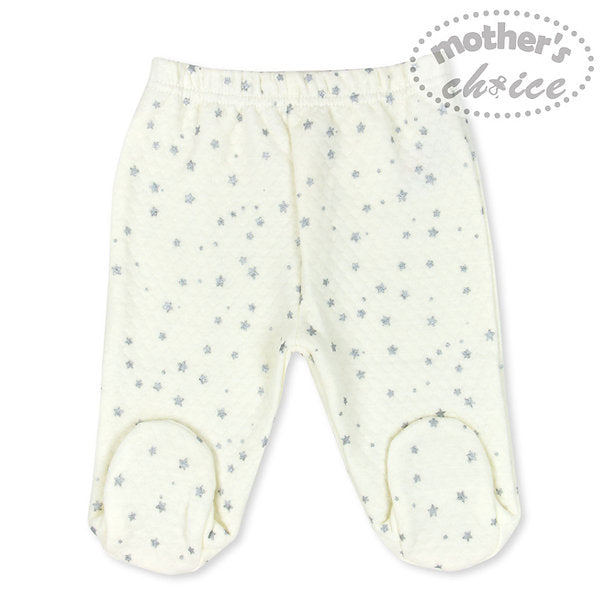 Motherschoice 3-Piece Star Themed Quilted Set of 3- Top, Leggings & Cap White/Grey IT3380