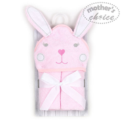 Motherschoice Baby 3D Hooded Towel Bunny (75 x 75 cm) Pink Age- Newborn to 4 Years IT3862