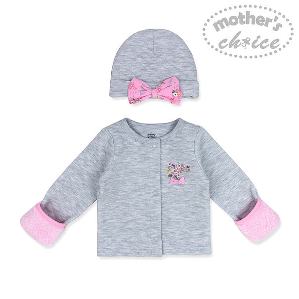 Motherschoice Baby 4-Piece Starter Layette Set Pink/Grey IT3376