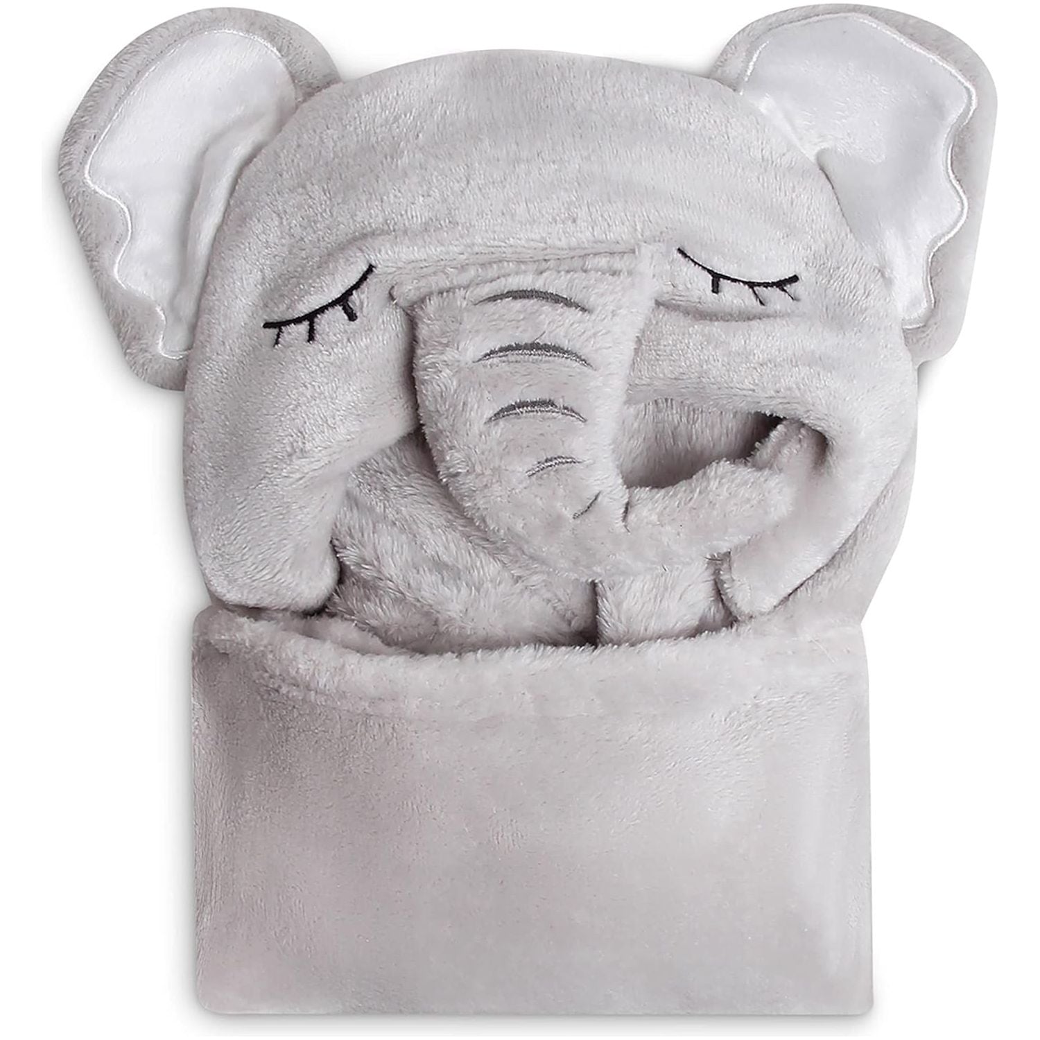 Motherschoice Baby Baby Hooded Coral Fleece Blanket Elephant (75 x