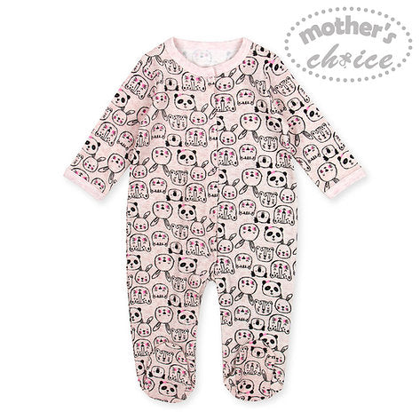Motherschoice Footed Pyjama/ Romper with Cap Pink IT3582