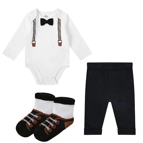Motherschoice Infant Boys 3-Piece Set of Bodysuit, Pants and Socks IT5146