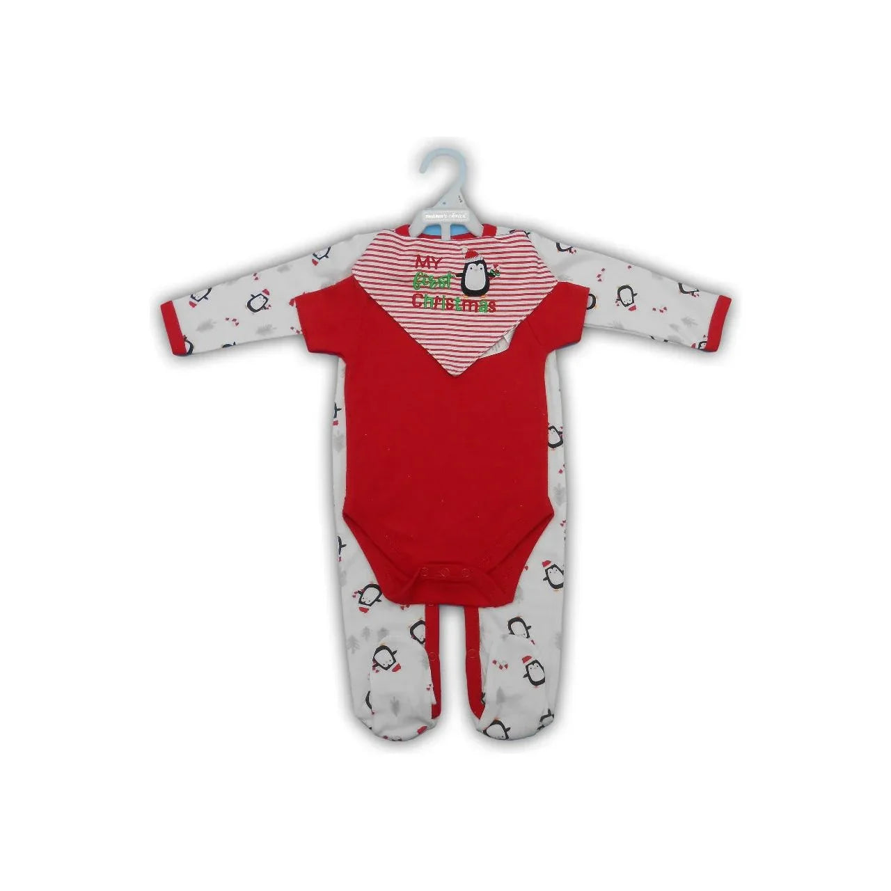 Motherschoice Christmas Baby 3 Piece Set Grower, Bodysuit & Cap IT1301